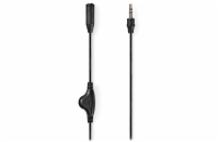 NEDIS kabel stereo audio/ 3,5 mm jack zástrčka - 3,5 mm jack zásuvka/ černý/ bulk/ 1m