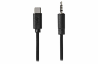 NEDIS USB-C adaptér/ USB-C zástrčka - 3,5 mm jack zástrčka/ černý/ bulk/ 1m