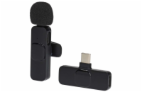NEDIS bezdrátový mikrofon/ pro notebook / Smartphone / Tablet/ vypínač/ USB-C zásuvka/ kabel 1,8m/ černý