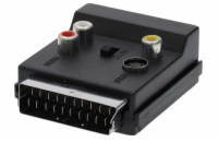 NEDIS SCART adaptér/ SCART zástrčka - S-video Female / SCART zásuvka / 3x RCA zásuvka/ černý/ box