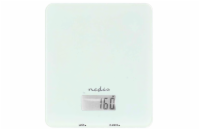 NEDIS chytrá kuchyňská váha/ Bluetooth/ nosnost 5kg/ plast/ sklo/ bílá