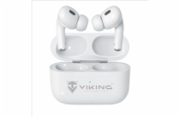 Bezdrátová Bluetooth sluchátka Viking AIR PLUS/ANC/BT/Bezdrát/Bílá