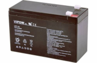 Olověný bezúdržbový akumulátor VIPOW 12V/7Ah, Faston F1 - 4,7mm (151x65x94mm)