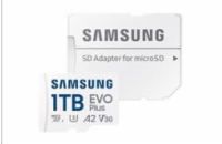 Samsung EVO Plus/micro SDXC/1TB/UHS-I U3 / Class 10/+ Adaptér/Bílá