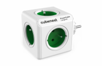 Cubenest Powercube Original,  5× zásuvka, bílá/zelená, dětská pojistka, uzemnění, max. 16A/250V~3680W/50-60Hz