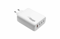 Akyga Nabíječka univerzální USB-A + 3x USB-C PD 5-28V / max. 5A 140W Quick Charge 3.0 GaN, bílá