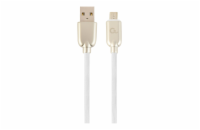 GEMBIRD CC-USB2R-AMmBM-2M-W Premium rubber Micro-USB charging and data cable 2m white