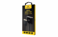 GEMBIRD VGA to HDMI + VGA adapter cable 0.15m black