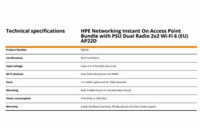 HPE Networking Instant On Access Point AP22D Bundle with PSU Dual Radio 2x2 Wi-Fi 6 (EU) AP22D