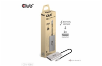 Club3D Video hub Thunderbolt 3 na 2x DP, Dual 4K60Hz nebo Single 8K60Hz/4K120Hz