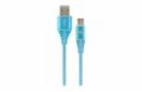 GEMBIRD CC-USB2B-AMCM-2M-VW Premium cotton braided Type-C USB charging and data cable 2m blue/white