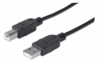 MANHATTAN Hi-Speed USB Device Cable, Type-A Male to Type-B Male, 0,5m, Black