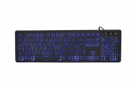 GEMBIRD 3-color backlight multimedia keyboard black US layout