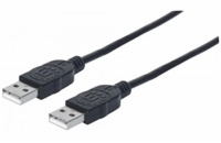 MANHATTAN kabel USB 2.0, Type-A Male to Type-A Male, 1m, Black