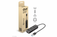 Club3D Rozbočovač, USB-A 3.2 Gen1 na 3x USB 3.1, Gigabit Ethernet