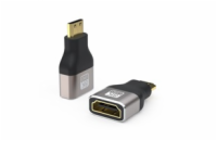 PREMIUMCORD Adapter 8K HDMI Typ A - mini HDMI Typ C, kovová, pozlacená