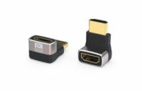 PREMIUMCORD Adaptér spojka 8K HDMI A - HDMI A, F/M, zahnutá do pravého úhlu 90°