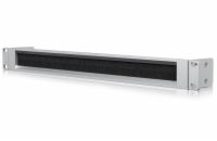 Ubiquiti Rack Mount Panel Brush 1U - Panel do rozvaděče 19", průchozí s kartáčem, stříbrno-černý, 1U