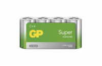 Baterie C (R14) alkalická GP Super 4ks / shrink