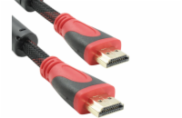 DeTech Pletený propojovací HDMI - HDMI - 1,8m HQ Kvalitní pletený propojovací kabel HDMI do HDMI o délce 1,8 m.