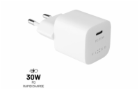 Síťová nabíječka FIXED Mini s USB-C výstupem a podporou PD, 30W, bílá