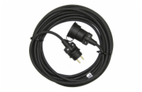 Venkovní prodlužovací kabel 10m / 1 zásuvka / černý / guma / 230 V / 1,5mm2