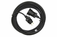 Venkovní prodlužovací kabel 25m / 1 zásuvka / černý / guma / 230 V / 1,5mm2