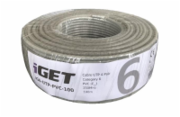 iGET Síťový kabel CAT6 UTP PVC Eca 100m/role (84005021)