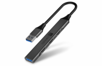 Connect IT USB-A hub, (1xUSB-A 3.0, 3xUSB-A 2.0), externí, antracitový