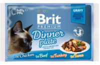 Brit Premium Cat Pouches Dinner Plate 400g (4x100g) kapsičky pro kočky