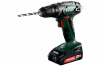 Metabo BS 18 Aku vrtací šroubovák, 18V 2x2Ah Li-Power, Nabíječka SC30, metaBOX 145