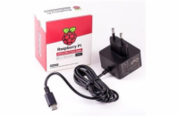 Raspberry Pi napájecí adaptér USB-C 3A pro Rpi 4, černá