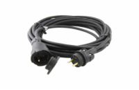 Venkovní prodlužovací kabel 20m / 1 zásuvka / černý / guma / 230 V / 1,5mm2