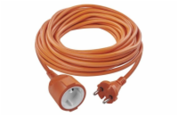 Dvoužilový pohyblivý přívod 20 m / 1 zásuvka / oranžový / PVC / 230 V / 1,5 mm2