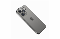 Ochranná skla čoček fotoaparátů FIXED Camera Glass pro Apple iPhone 15/15 Plus, space gray