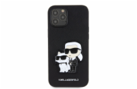 Karl Lagerfeld PU Saffiano Karl and Choupette NFT Zadní Kryt pro iPhone 12 Pro Max Black