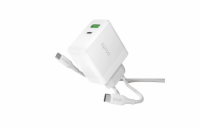 Epico 65W GaN Charger Bundle with 2m USB-C cable - bílá