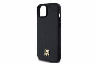 DKNY PU Leather Repeat Pattern Stack Logo Magsafe Zadní Kryt pro iPhone 15 Plus Black