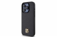 DKNY PU Leather Repeat Pattern Stack Logo Magsafe Zadní Kryt pro iPhone 14 Pro Max Black