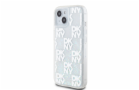 DKNY Liquid Glitter Checkered Pattern Zadní Kryt pro iPhone 15 Transparent