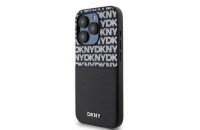 DKNY PU Leather Repeat Pattern Card Pocket Zadní Kryt pro iPhone 15 Pro Black