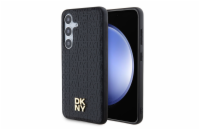 DKNY PU Leather Repeat Pattern Stack Logo Magsafe Zadní Kryt pro Samsung Galaxy S24 Black