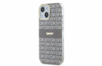 DKNY PC/TPU Repeat Pattern Tonal Stripe Magsafe Zadní Kryt pro iPhone 15 Beige