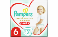 Pampers Plenkové Kalhotky Premium Care Velikost 6, 31 Kusů, 15kg+