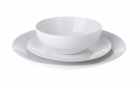 Excellent Houseware Jídelní sada talířů porcelán BASIC, 12 ks 