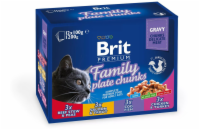 Brit Premium Cat Pouches Family Plate 1200g (12x100g) kapsičky pro kočky