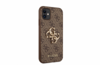 Guess PU 4G Metal Logo Zadní Kryt pro iPhone 11 Brown