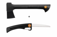 Fiskars Set sekera univerzální A6 + pilka zahradní SW16 Solid