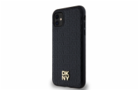 DKNY PU Leather Repeat Pattern Stack Logo Magsafe Zadní Kryt pro iPhone 11 Black