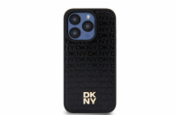 DKNY PU Leather Repeat Pattern Stack Logo Magsafe Zadní Kryt pro iPhone 13 Pro Black